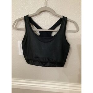 Nike‎ Dri-FIT Black Sports Bra Racerback Medium Impact Workout Gym